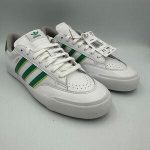 Adidas Nora IF2069 Skate Shoes White Green Yellow‎ Men 11 Womens 12 NIB Sneakers